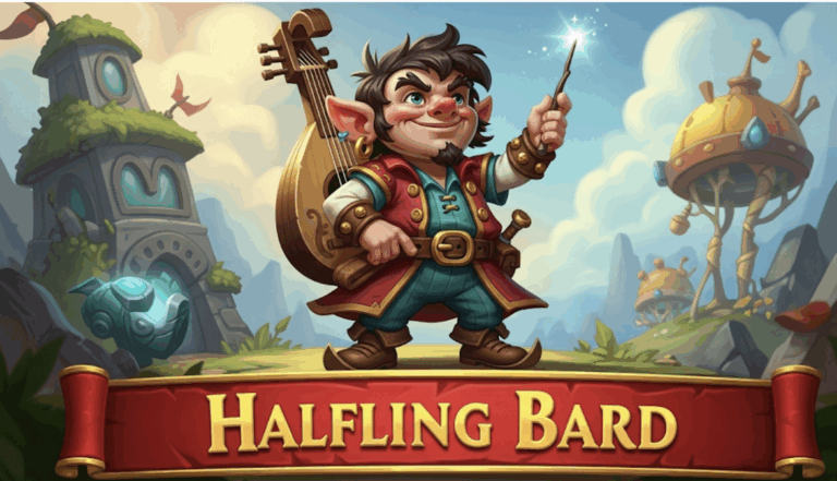Halfling Bard in Dungeons and Dragons.